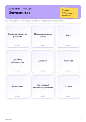 МЕМО в стиле «Пара к презентации»